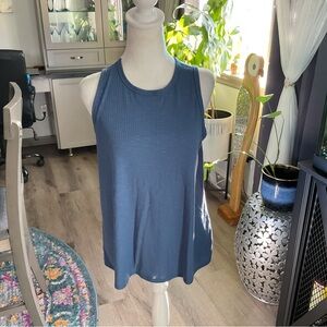 Old Navy Navy Luxe Blue Ribbed Tank Top